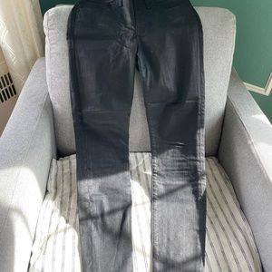Madewell shiny black skinny jeans